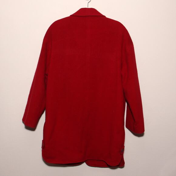 Vintage Lauren Meren Wool Blend Coat Red Medium (No size tag) - Picture 2 of 10